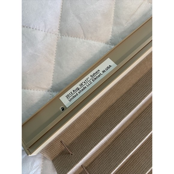 UNITED SHADE 38’’ W X 17’’ H 1" PLEAT SAHARA COLOR RV PLEATED SHADES NEW 😀 - Picture 4 of 14
